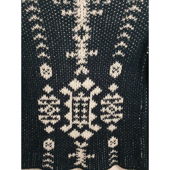 Roxy Peaceful Steph Cardigan Girls Big Sz XL Blue White Tribal Aztec Women XS/S - Picture 12 of 16